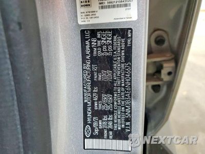 Zdjęcie 12 z 12 samochodu: 2022 HYUNDAI TUCSON SEL VIN:5NMJB3AE6NH046675 - miniatura