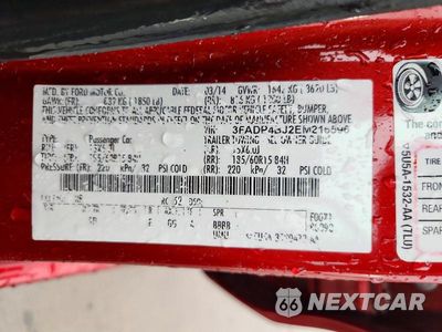 Zdjęcie 12 z 12 samochodu: 2014 FORD FIESTA SE VIN:3FADP4BJ2EM216596 - miniatura