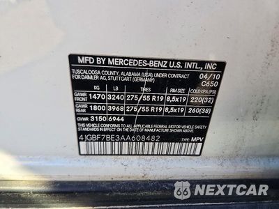 Zdjęcie 13 z 13 samochodu: 2010 MERCEDES-BENZ GL-CLASS VIN:4JGBF7BE3AA608482 - miniatura