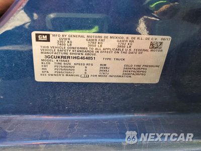 Zdjęcie 12 z 12 samochodu: 2017 CHEVROLET SILVERADO K1500 LT VIN:3GCUKRER1HG464851 - miniatura