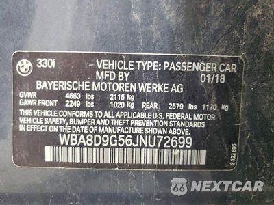 Zdjęcie 12 z 12 samochodu: 2018 BMW 330 XI VIN:WBA8D9G56JNU72699 - miniatura