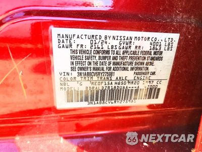 Zdjęcie 12 z 12 samochodu: 2024 NISSAN SENTRA SV VIN:3N1AB8CV6RY275981 - miniatura