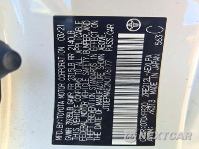 Zdjęcie 12 z 12 samochodu: 2021 TOYOTA COROLLA LE VIN:JTDEPMAE2MJ176177 - miniatura
