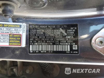 Zdjęcie 13 z 13 samochodu: 2018 HONDA CLARITY TOURING VIN:JHMZC5F30JC021796 - miniatura