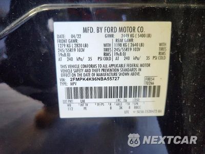 Zdjęcie 13 z 13 samochodu: 2022 FORD EDGE TITANIUM VIN:2FMPK4K96NBA55727 - miniatura