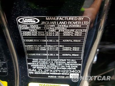 Zdjęcie 14 z 14 samochodu: 2023 LAND ROVER RANGE ROVER EVOQUE R-DYNAMIC SE VIN:SALZL2FX2PH223403 - miniatura