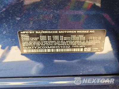 Zdjęcie 13 z 13 samochodu: 2021 BMW X3 SDRIVE30I VIN:5UXTY3C0XM9H51032 - miniatura