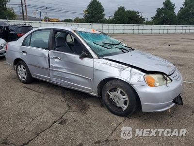 Czwarte zdjęcie samochodu z boku: 2002 HONDA CIVIC LX VIN:1HGES16582L062970 - miniatura