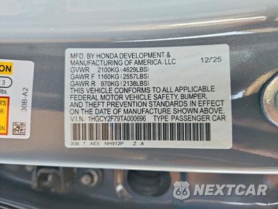 Zdjęcie 13 z 13 samochodu: 2026 HONDA ACCORD HYBRID SPORT-L VIN:1HGCY2F79TA000696 - miniatura