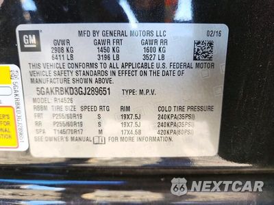 Zdjęcie 13 z 13 samochodu: 2016 BUICK ENCLAVE VIN:5GAKRBKD3GJ289651 - miniatura