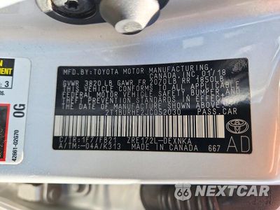 Zdjęcie 12 z 12 samochodu: 2018 TOYOTA COROLLA LE VIN:2T1BURHE2JC052030 - miniatura