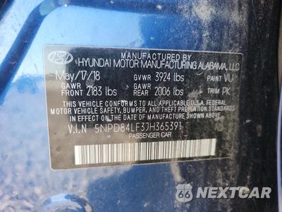 Zdjęcie 12 z 12 samochodu: 2018 HYUNDAI ELANTRA VALUE EDITION VIN:5NPD84LF3JH365391 - miniatura
