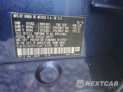 Zdjęcie 13 z 13 samochodu: 2016 HONDA HR-V EXL VIN:3CZRU5H7XGM718358 - miniatura