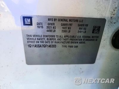 Zdjęcie 12 z 12 samochodu: 2016 CHEVROLET MALIBU LIMITED LS VIN:1G11A5SA7GF146383 - miniatura
