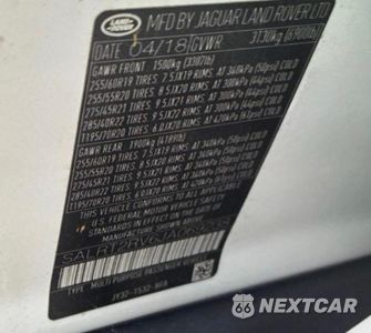 Zdjęcie 10 z 10 samochodu: 2018 LAND ROVER DISCOVERY HSE LUXURY VIN:SALRT2RV6JA069235 - miniatura