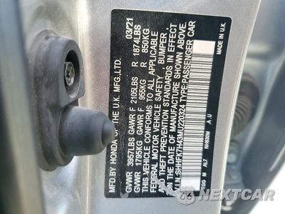 Zdjęcie 12 z 12 samochodu: 2021 HONDA CIVIC SPORT VIN:SHHFK7H43MU220324 - miniatura