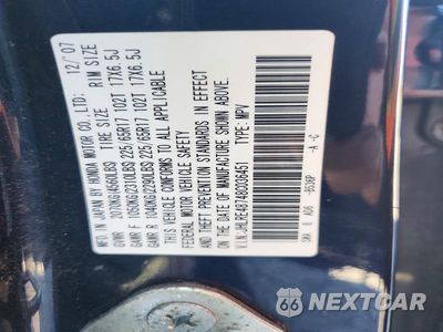 Zdjęcie 13 z 13 samochodu: 2008 HONDA CR-V EXL VIN:JHLRE48748C036451 - miniatura