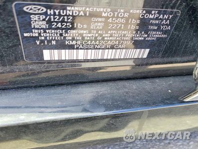 Zdjęcie 12 z 12 samochodu: 2012 HYUNDAI SONATA HYBRID VIN:KMHEC4A42CA047997 - miniatura