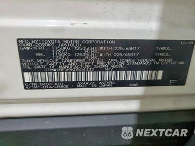 Zdjęcie 13 z 13 samochodu: 2019 TOYOTA RAV4 XLE VIN:JTMW1RFV9KD504332 - miniatura