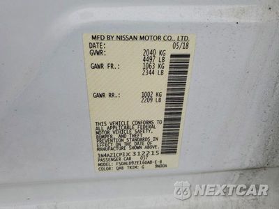 Zdjęcie 12 z 12 samochodu: 2018 NISSAN LEAF SV VIN:1N4AZ1CP3JC312215 - miniatura