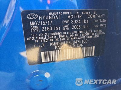 Zdjęcie 12 z 12 samochodu: 2018 HYUNDAI ELANTRA SEL VIN:KMHD84LF6JU475160 - miniatura