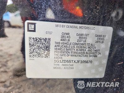 Zdjęcie 12 z 12 samochodu: 2018 CHEVROLET MALIBU LT VIN:1G1ZD5STXJF105670 - miniatura