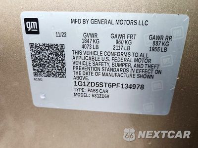 Zdjęcie 12 z 12 samochodu: 2023 CHEVROLET MALIBU LT VIN:1G1ZD5ST6PF134978 - miniatura