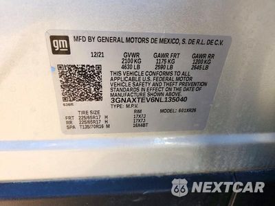 Zdjęcie 13 z 13 samochodu: 2022 CHEVROLET EQUINOX LT VIN:3GNAXTEV6NL135040 - miniatura