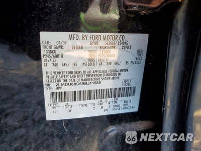 Zdjęcie 13 z 13 samochodu: 2009 LINCOLN MKX VIN:2LMDU88C69BJ11585 - miniatura