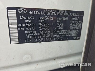 Zdjęcie 14 z 14 samochodu: 2023 HYUNDAI SANTA FE SE VIN:5NMS1DAJ0PH561121 - miniatura