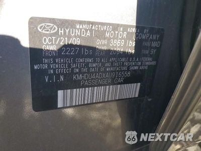 Zdjęcie 12 z 12 samochodu: 2010 HYUNDAI ELANTRA GLS VIN:KMHDU4ADXAU916558 - miniatura