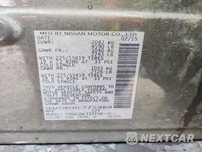 Zdjęcie 14 z 14 samochodu: 2019 NISSAN ROGUE SL VIN:5N1AT2MT4KC775989 - miniatura