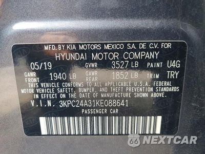 Zdjęcie 12 z 12 samochodu: 2019 HYUNDAI ACCENT SE VIN:3KPC24A31KE088641 - miniatura