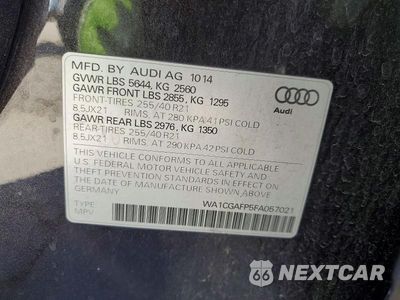 Zdjęcie 13 z 13 samochodu: 2015 AUDI SQ5 PREMIUM PLUS VIN:WA1CGAFP5FA057021 - miniatura