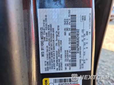 Zdjęcie 12 z 12 samochodu: 2018 FORD FUSION TITANIUM/PLATINUM HEV VIN:3FA6P0RU8JR248502 - miniatura