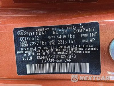 Zdjęcie 12 z 12 samochodu: 2013 HYUNDAI GENESIS COUPE 3.8 GRAND TOURING VIN:KMHHU6KJ1DU092973 - miniatura