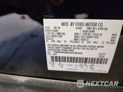 Zdjęcie 13 z 13 samochodu: 2018 FORD EXPLORER XLT VIN:1FM5K8D88JGC86442 - miniatura
