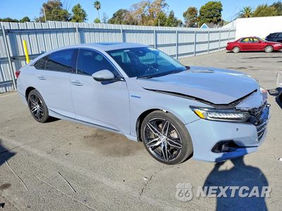 Czwarte zdjęcie samochodu z boku: 2021 HONDA ACCORD TOURING HYBRID VIN:1HGCV3F97MA005560 - miniatura