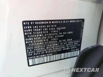 Zdjęcie 14 z 14 samochodu: 2022 VOLKSWAGEN TAOS SE VIN:3VVTX7B22NM018098 - miniatura