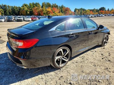 Trzecie zdjęcie samochodu z tyłu: 2018 HONDA ACCORD SPORT VIN:1HGCV1F39JA048311 - miniatura