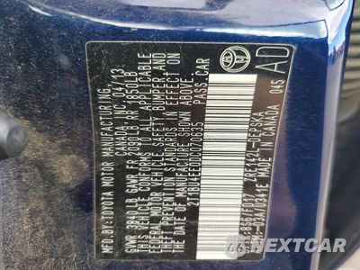 Zdjęcie 12 z 12 samochodu: 2013 TOYOTA COROLLA S VIN:2T1BU4EE0DC070635 - miniatura
