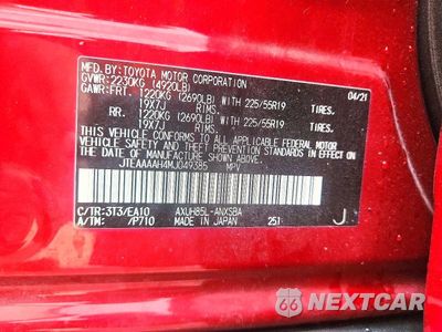 Zdjęcie 13 z 13 samochodu: 2021 TOYOTA VENZA LIMITED VIN:JTEAAAAH4MJ049385 - miniatura