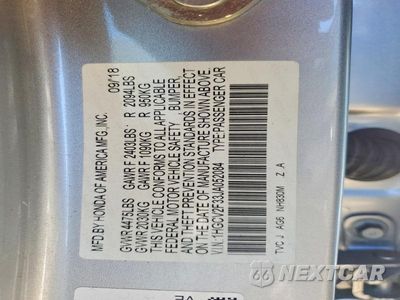 Zdjęcie 12 z 12 samochodu: 2018 HONDA ACCORD SPORT VIN:1HGCV2F33JA052084 - miniatura
