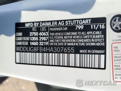 Zdjęcie 12 z 12 samochodu: 2017 MERCEDES-BENZ S 550 4MATIC VIN:WDDUG8FB4HA307655 - miniatura