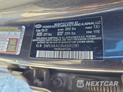 Zdjęcie 12 z 12 samochodu: 2021 HYUNDAI ELANTRA SEL VIN:5NPLN4AG8MH042281 - miniatura