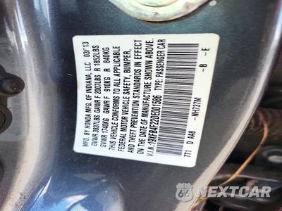 Zdjęcie 12 z 12 samochodu: 2013 HONDA CIVIC VIN:19XFB4F22DE001586 - miniatura