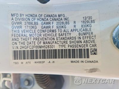 Zdjęcie 13 z 13 samochodu: 2021 HONDA CIVIC LX VIN:2HGFC2F66MH528301 - miniatura