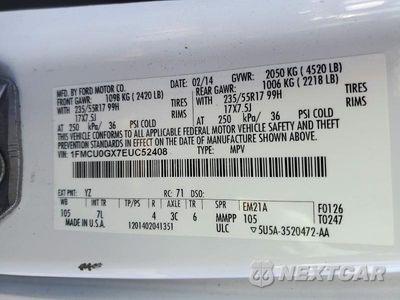 Zdjęcie 12 z 12 samochodu: 2014 FORD ESCAPE SE VIN:1FMCU0GX7EUC52408 - miniatura