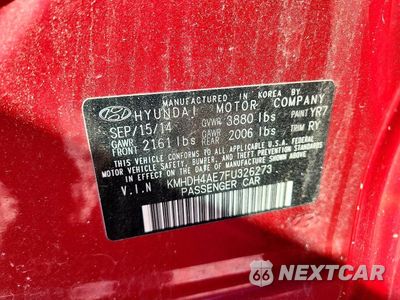 Zdjęcie 12 z 12 samochodu: 2015 HYUNDAI ELANTRA LIMITED VIN:KMHDH4AE7FU326273 - miniatura