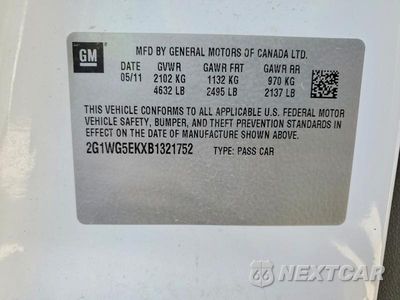 Zdjęcie 12 z 12 samochodu: 2011 CHEVROLET IMPALA LT VIN:2G1WG5EKXB1321752 - miniatura